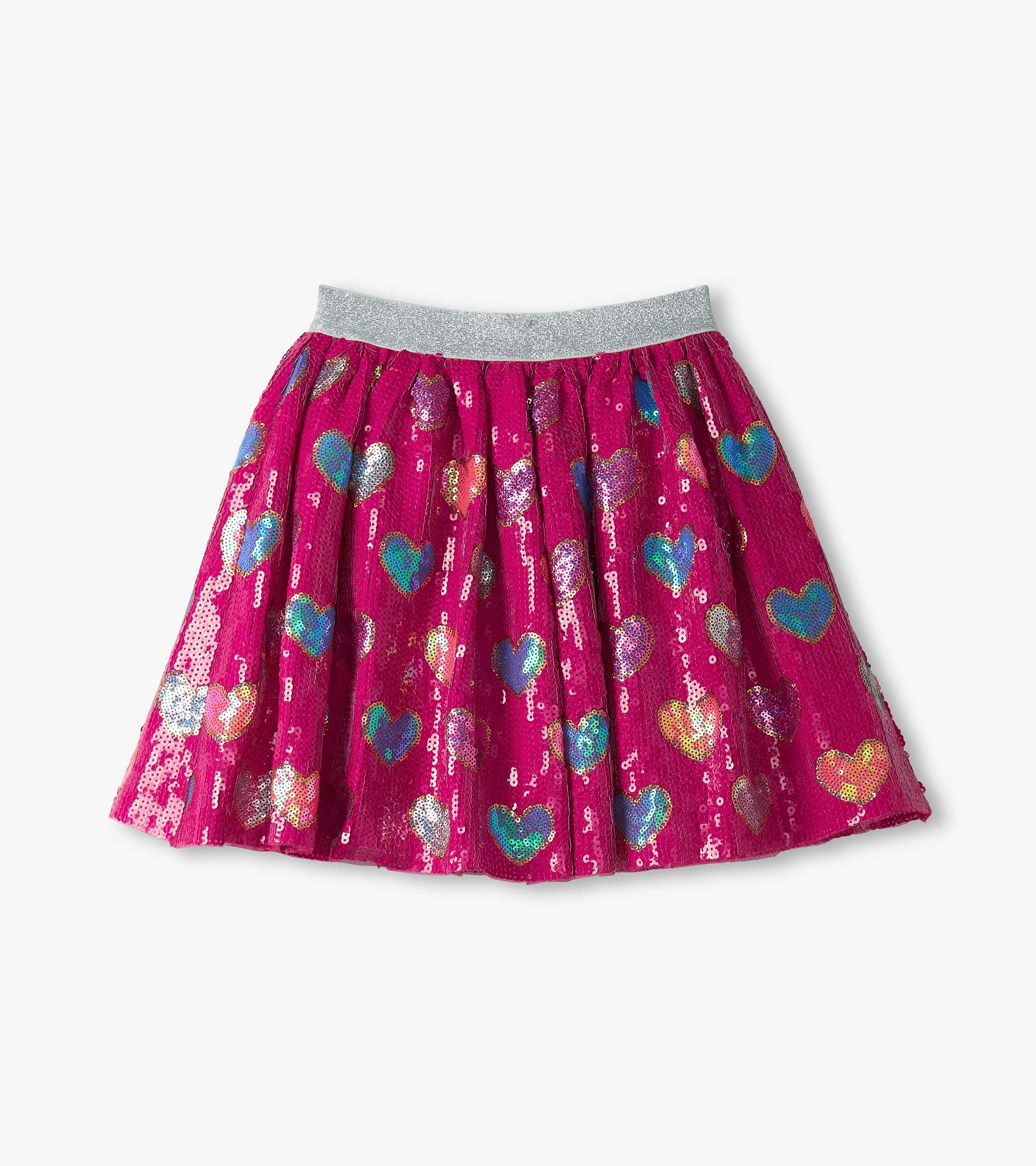 Hatley Pink Hearts Sequin Skirt