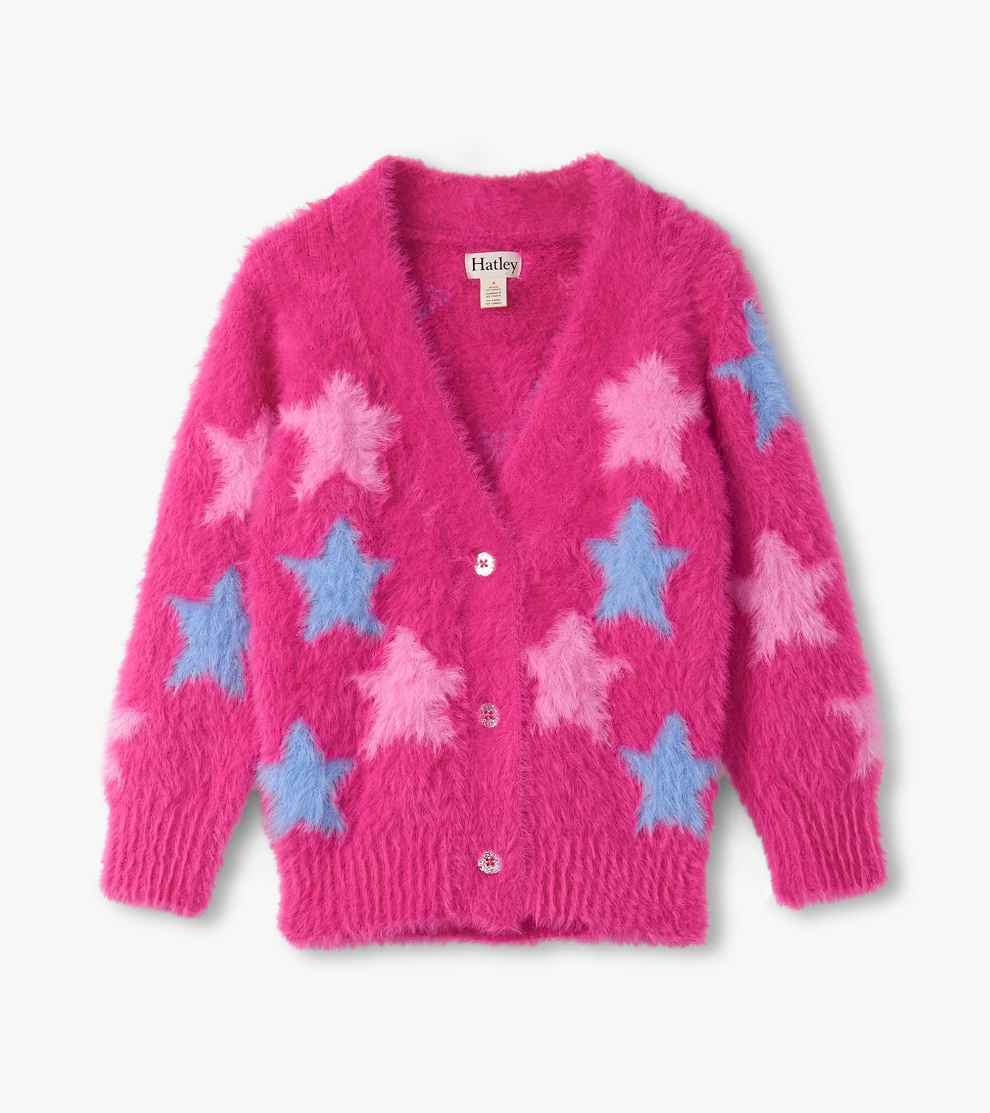 Hatley Sparkling Star Fuzzy Cardigan