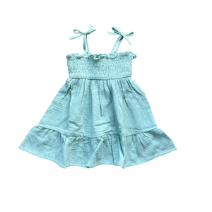 Mint Blue Tiered Dress