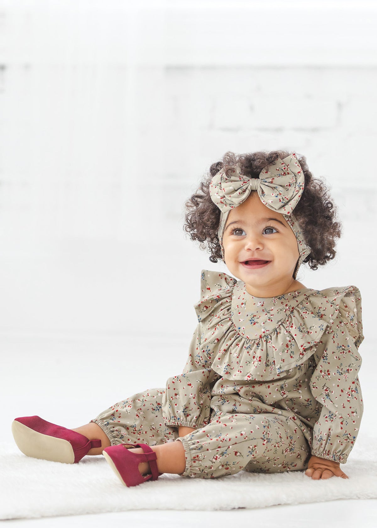 Berry & Olive Wreath Romper