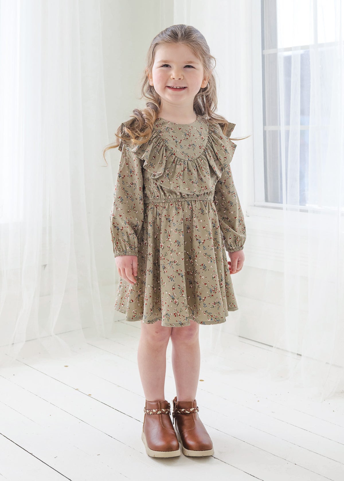 Berry & Olive Wreath Dress