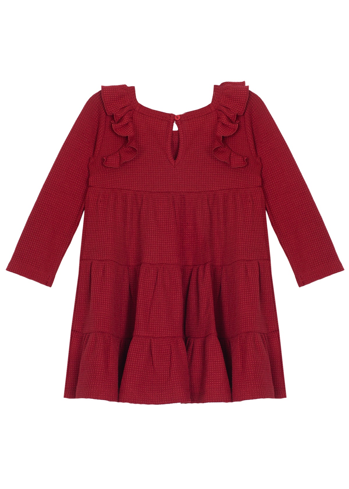 Burgundy Waffle Knit Dress