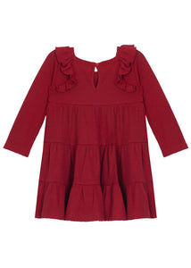 Burgundy Waffle Knit Dress