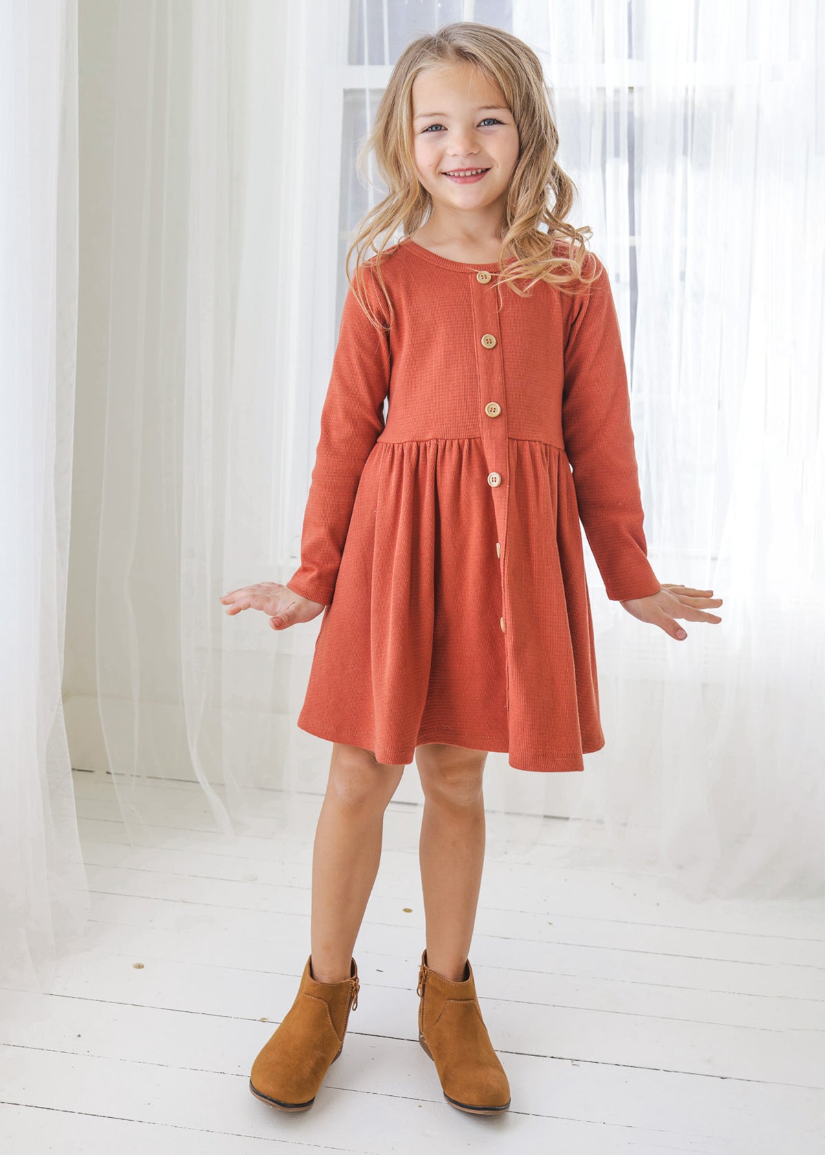 Aubrey Orange Knit Dress
