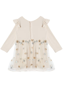 Knit & Glitter Star Tulle Dress