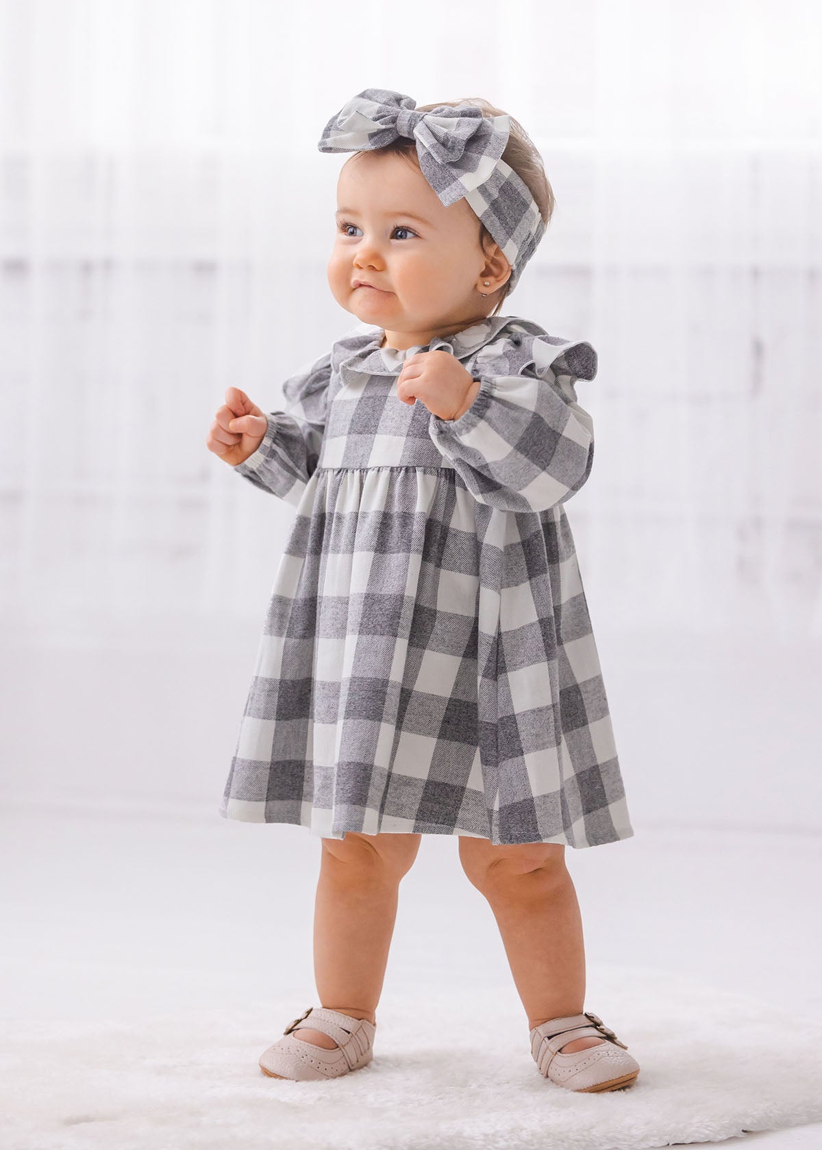 Harper Ruffle Flannel Dress