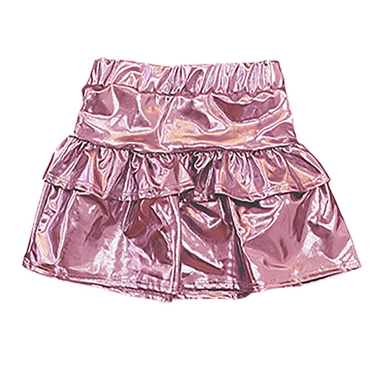 Pink Metallic Tween Skirt