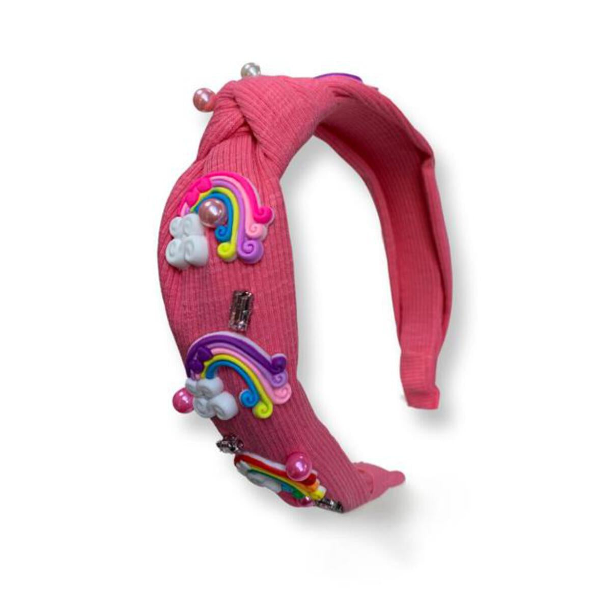 Pink Rainbow Charm Headband