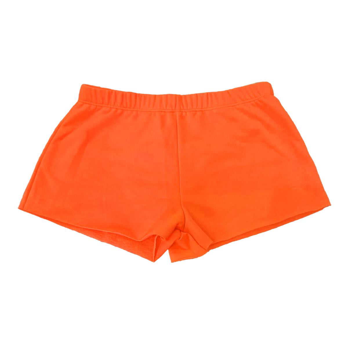 Neon Coral Fleece Shorts