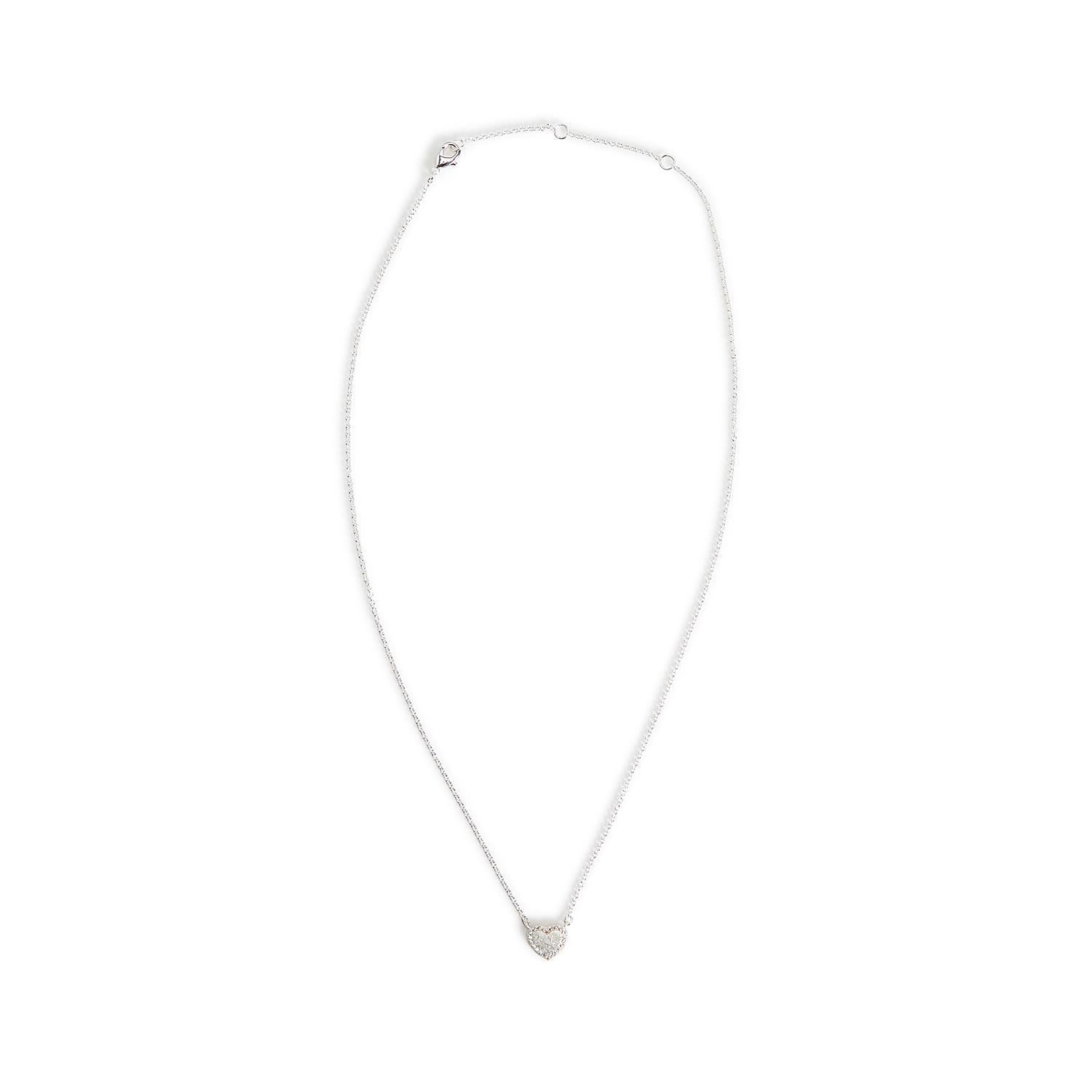 Pave Heart Pendant Necklace