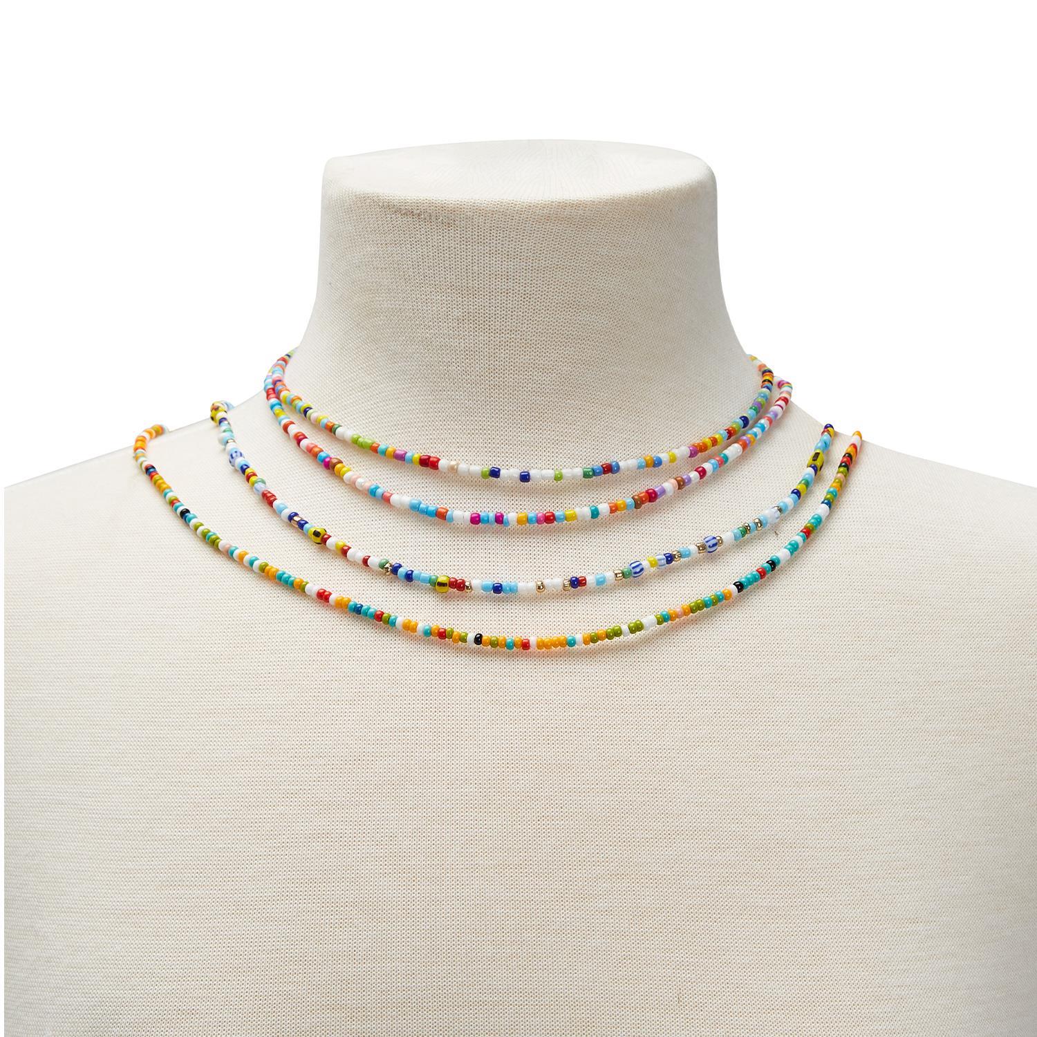 Live Colorfully Beaded Necklace