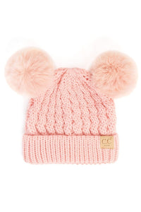 C.C Cable Knit Pom Pom Beanie