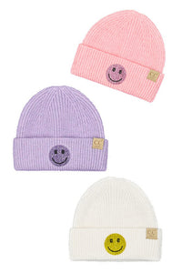 C.C Kids Smiley Rhinestone Beanie