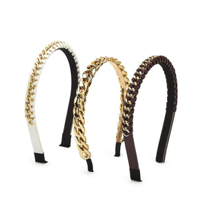 Leather and Chain Headband