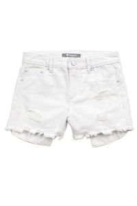 Tractr White High Rise Weekender Short