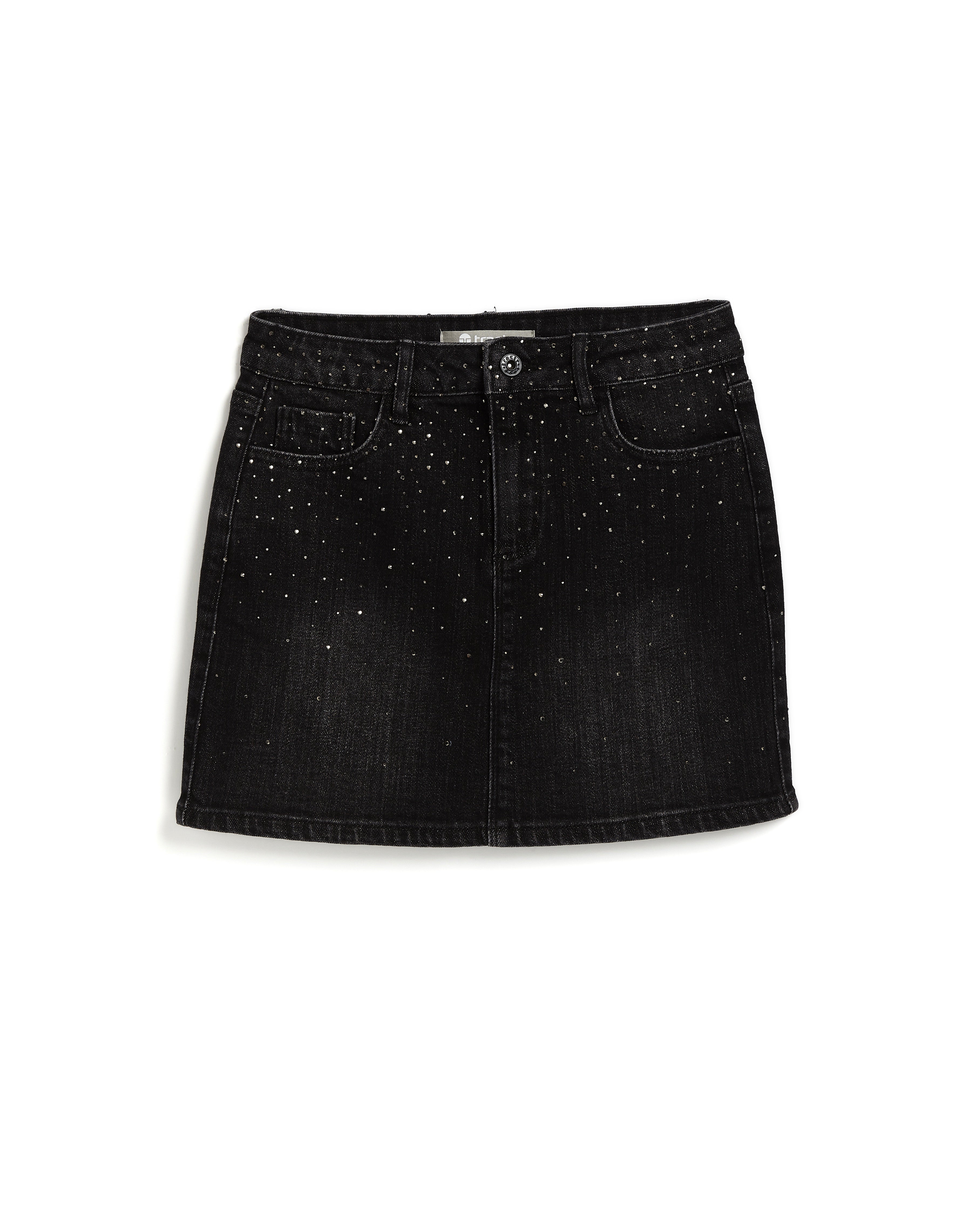 Tractr Lisa Black Ombre Studs Skirt