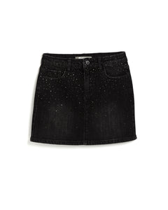 Tractr Lisa Black Ombre Studs Skirt
