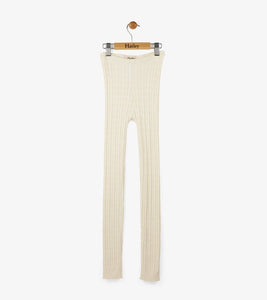 Hatley Cream Cable Knit Leggings