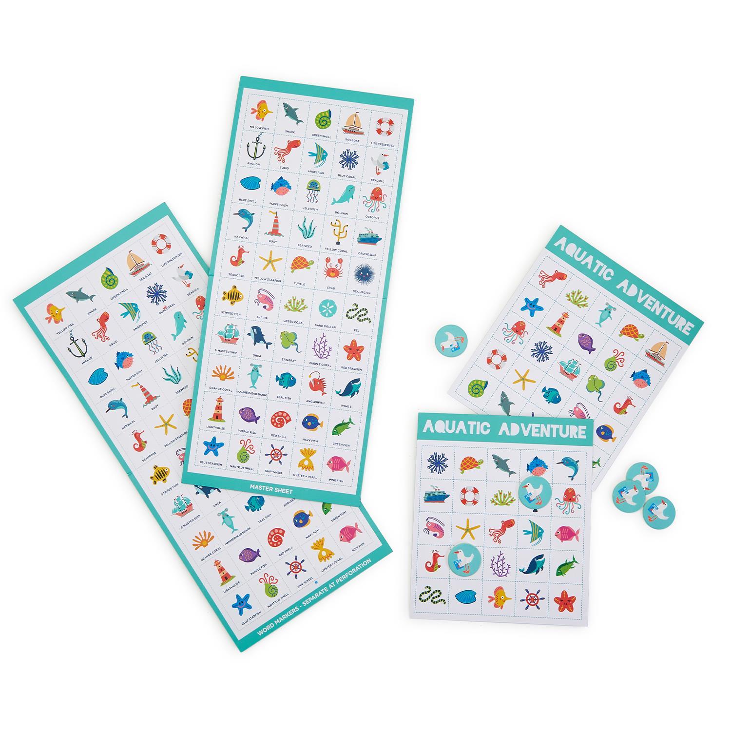 Aquatic Adventure Bingo Game