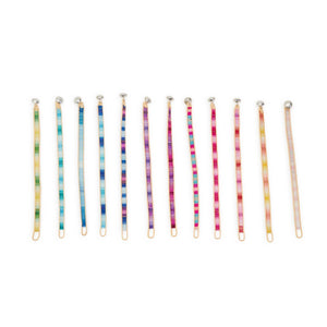 Ombre Color Bars Bead Bracelets