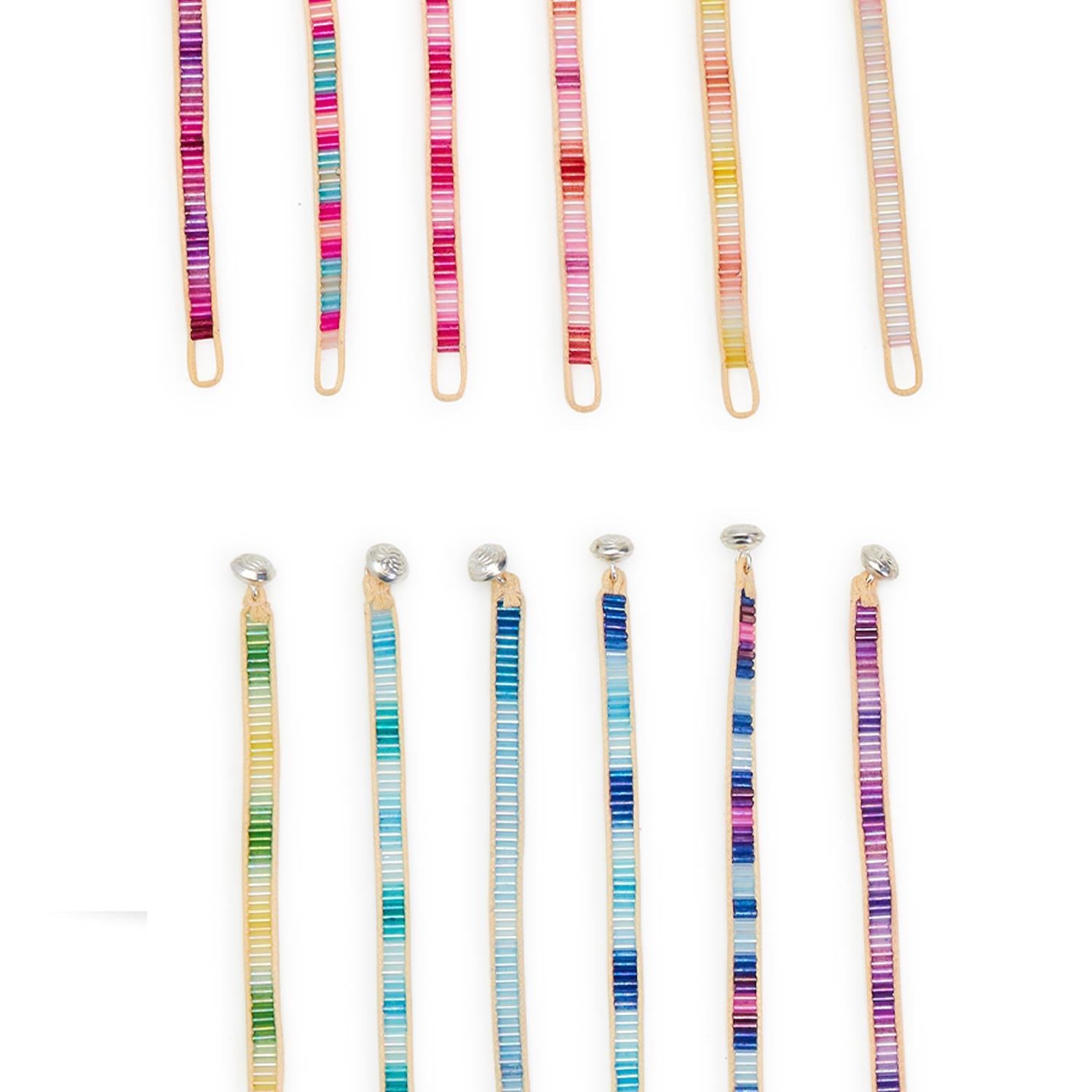 Ombre Color Bars Bead Bracelets