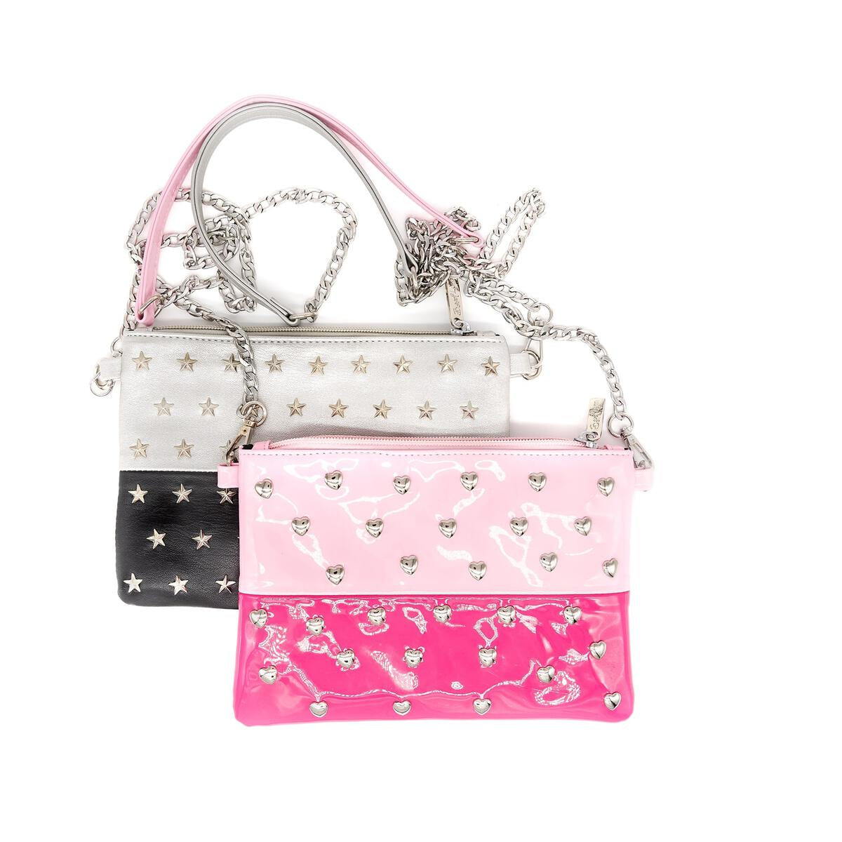 Bari Lynn Studded Patent Purse