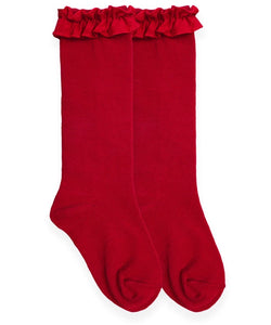 Jefferies Socks Ruffle Knee High