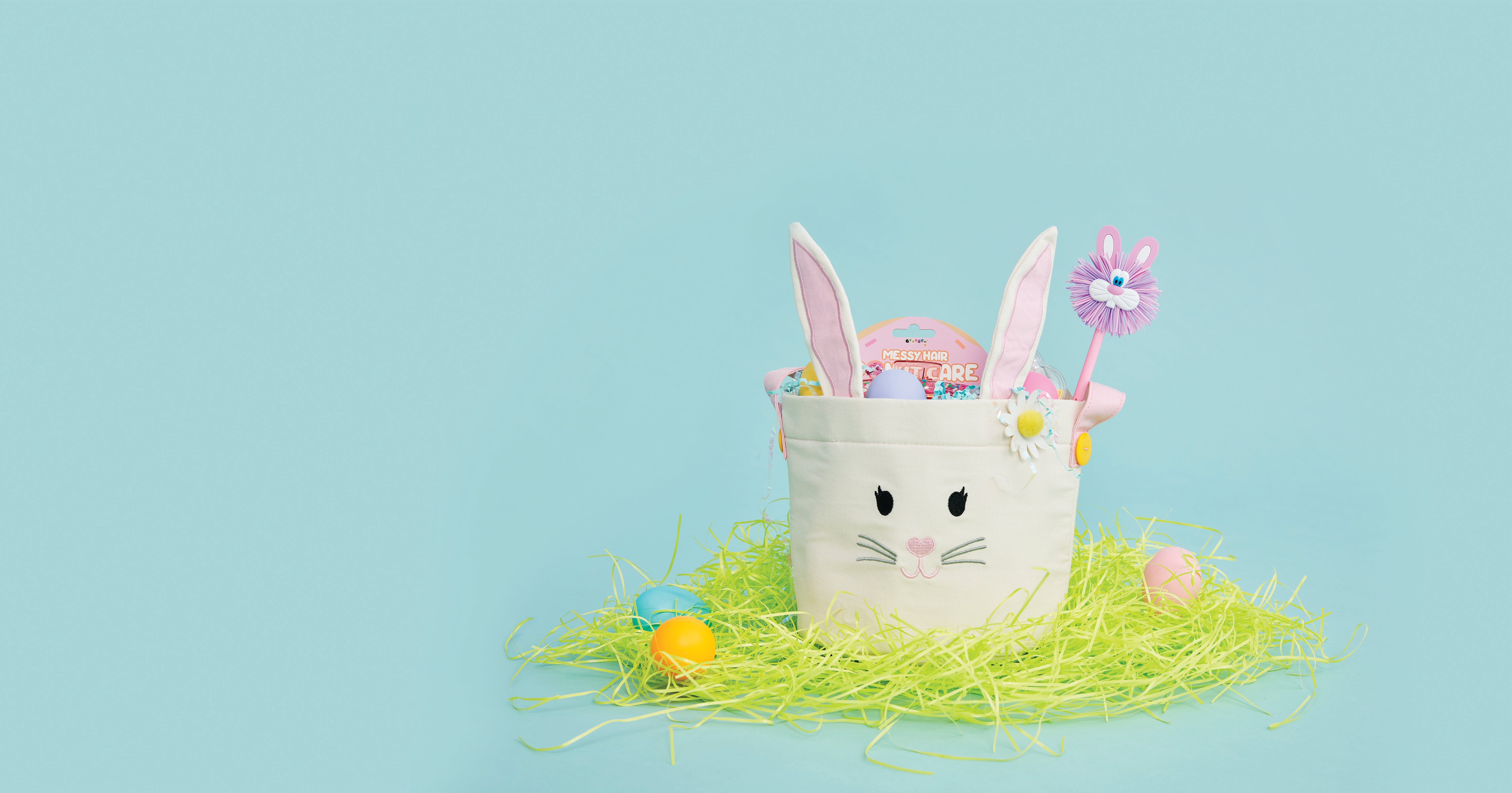 White Bunny Basket