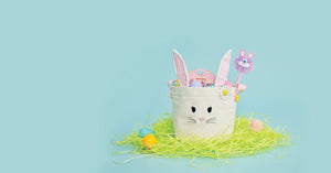 White Bunny Basket