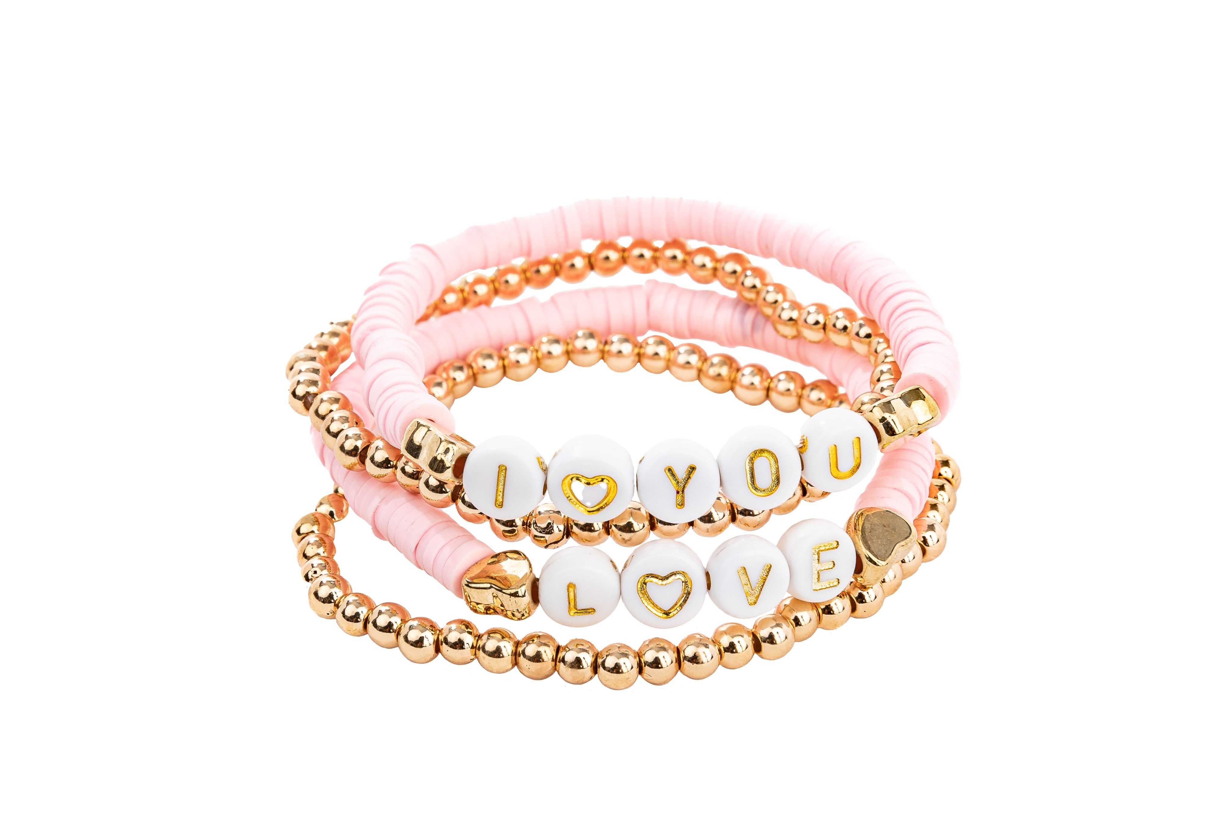 Pink Love Bracelet Set