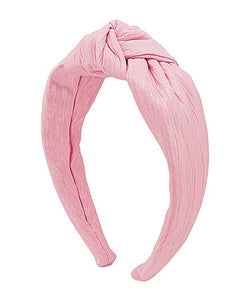 Pink Metallic Fabric Knot Headband