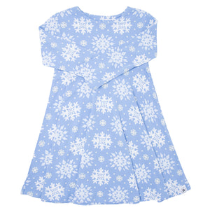 Sweet Bamboo Blue Snowflakes Dress