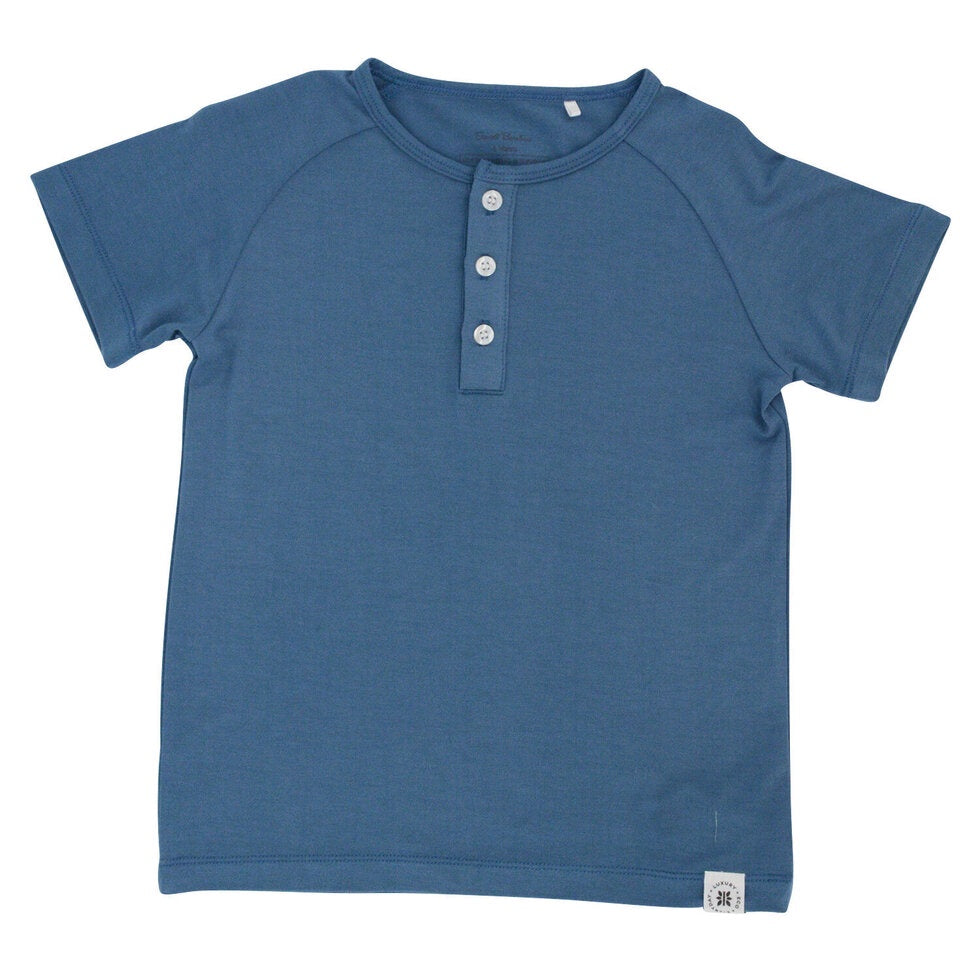 Sweet Bamboo Captain Blue Henley Top