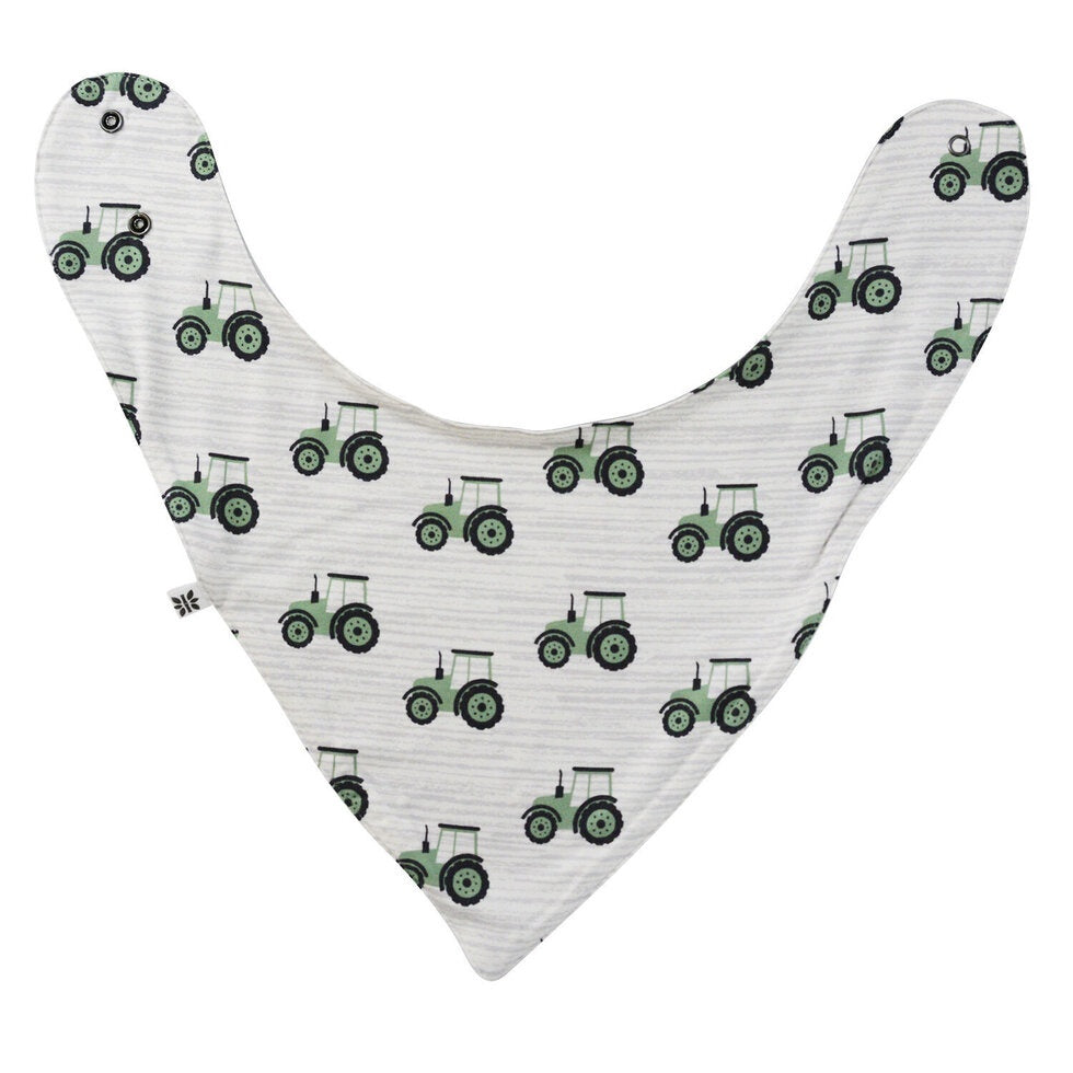 Sweet Bamboo Green Tractor Bib