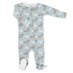 Sweet Bamboo Ponies Please Footie