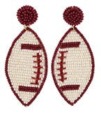 Football Beaded Earrings