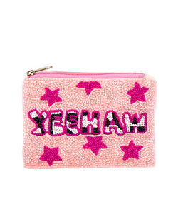 YEEHAW Beaded Coin Pouch