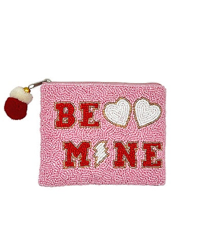 BE MINE Beaded Coin Pouch