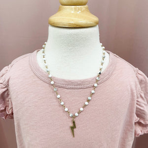 Lightning Bolt Stone Necklace