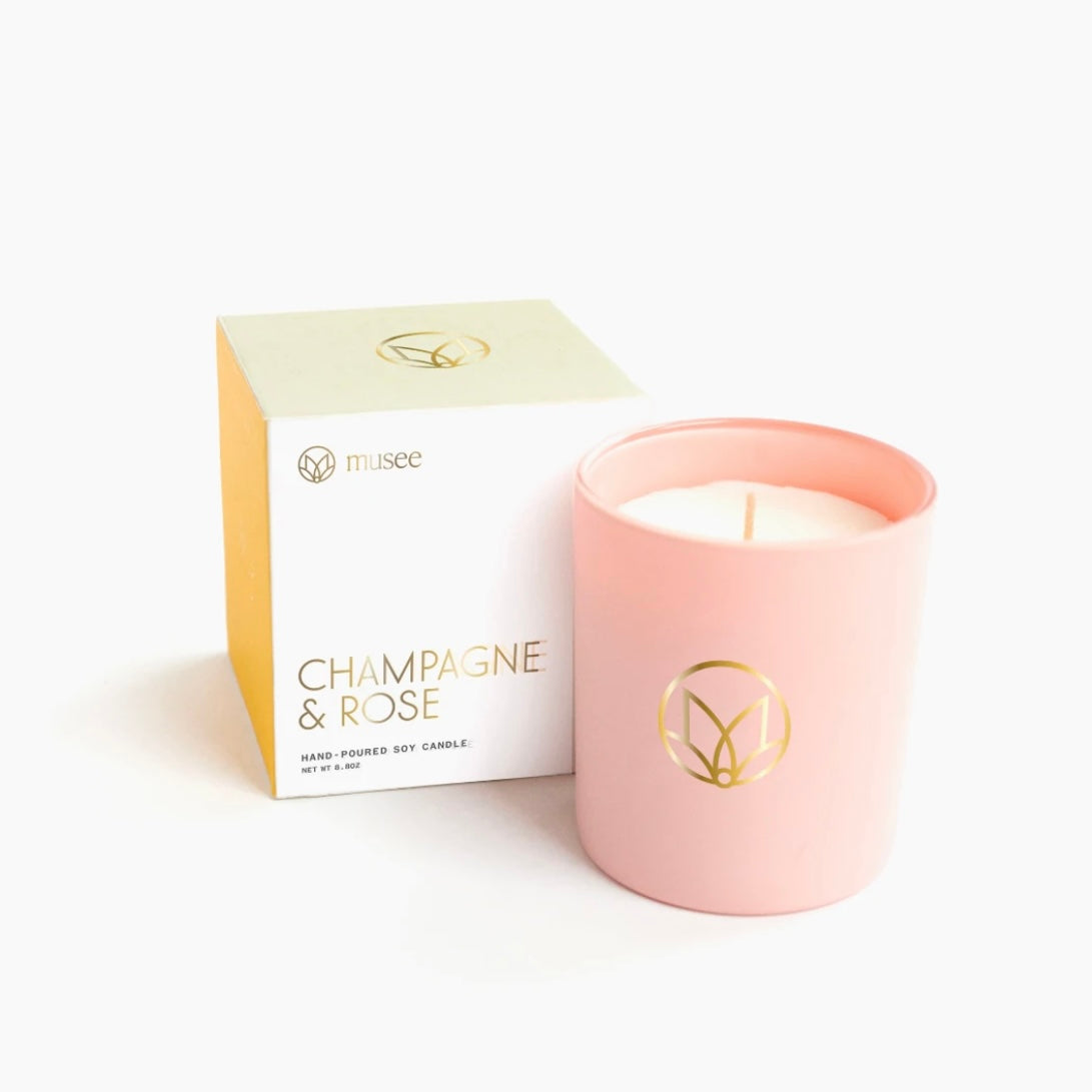 Musee Champagne & Rose Candle