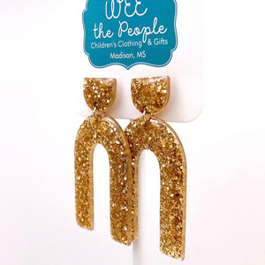 Glitter Arch Earrings