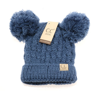 C.C Double Pom Pom Knit Beanie