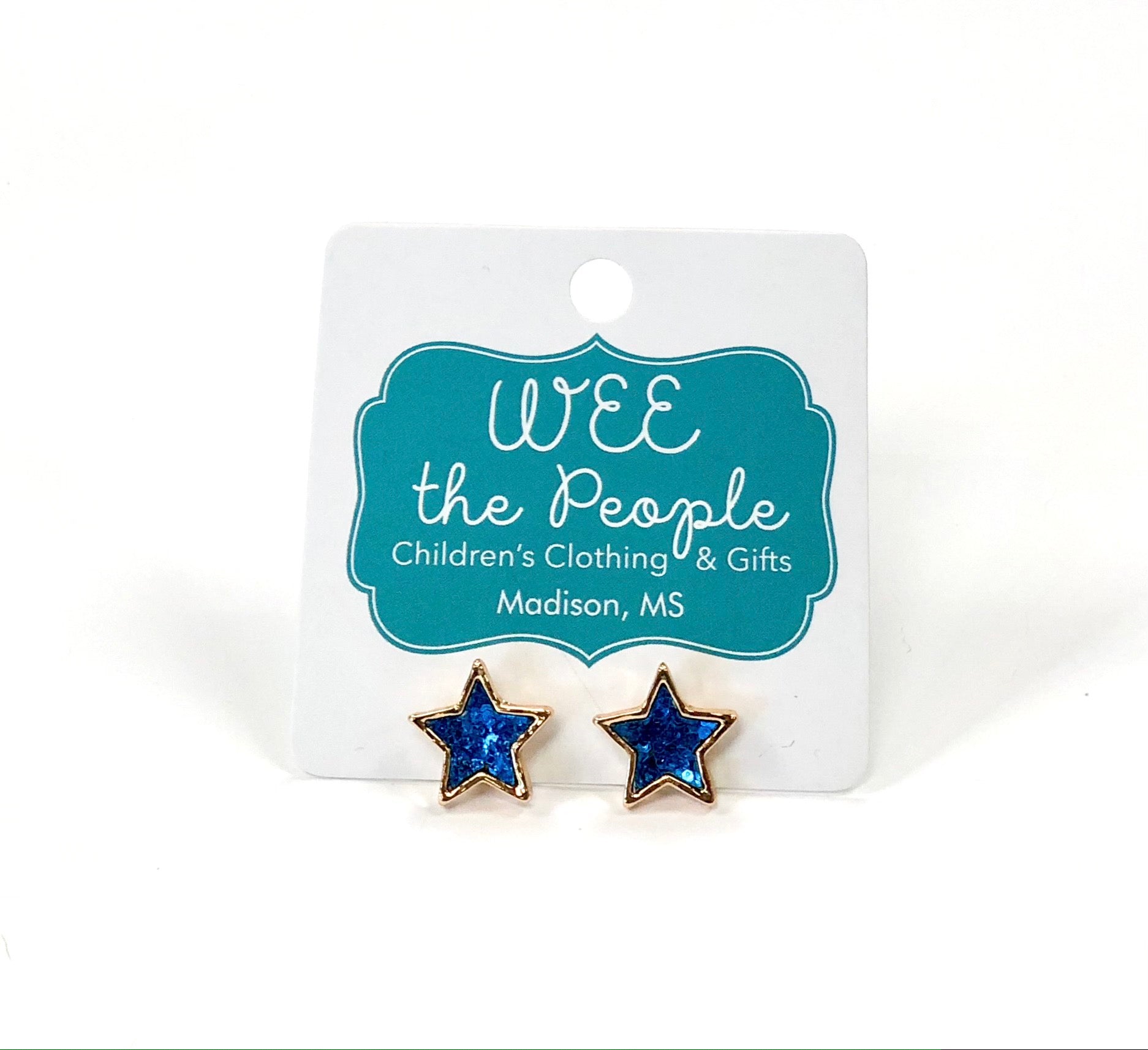 Small Glitter Star Studs