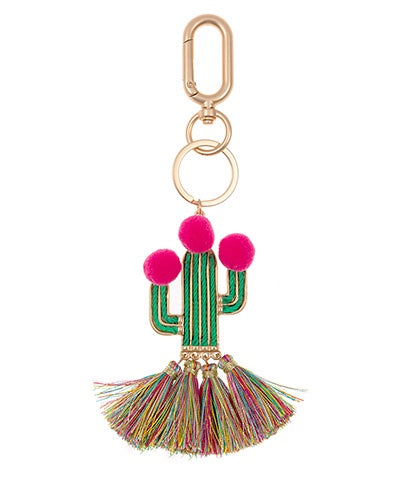 Cactus Tassel Keychain