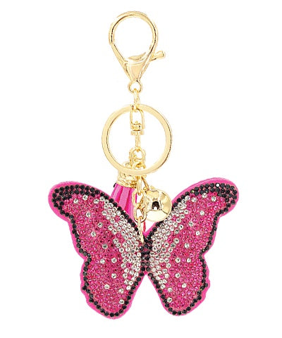 Pink Butterfly Key Chain