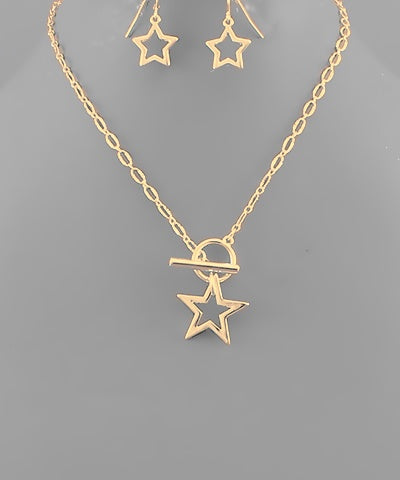 Star Toggle Necklace Set