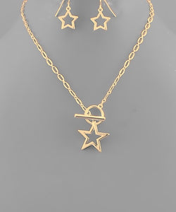 Star Toggle Necklace Set