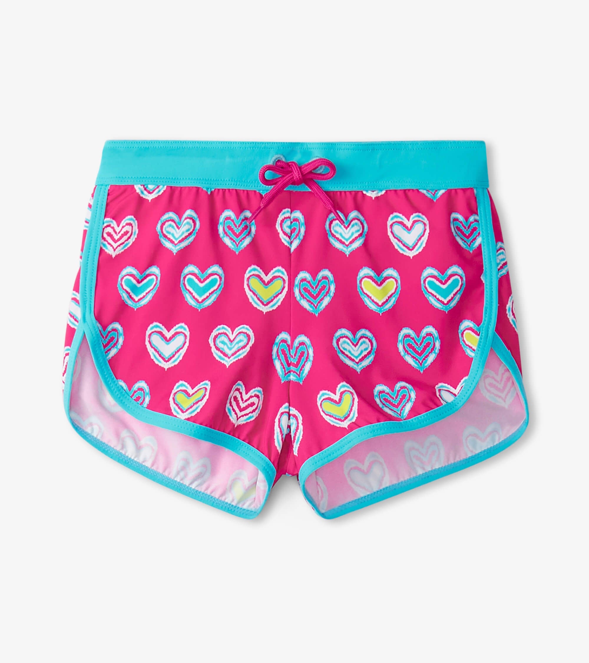 Hatley Pink Hearts Swim Shorts