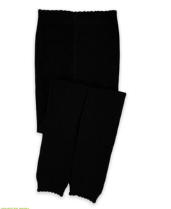 Jefferies Socks Black Scallop Leggings