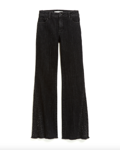 Tractr Black High Rise Stud Flares